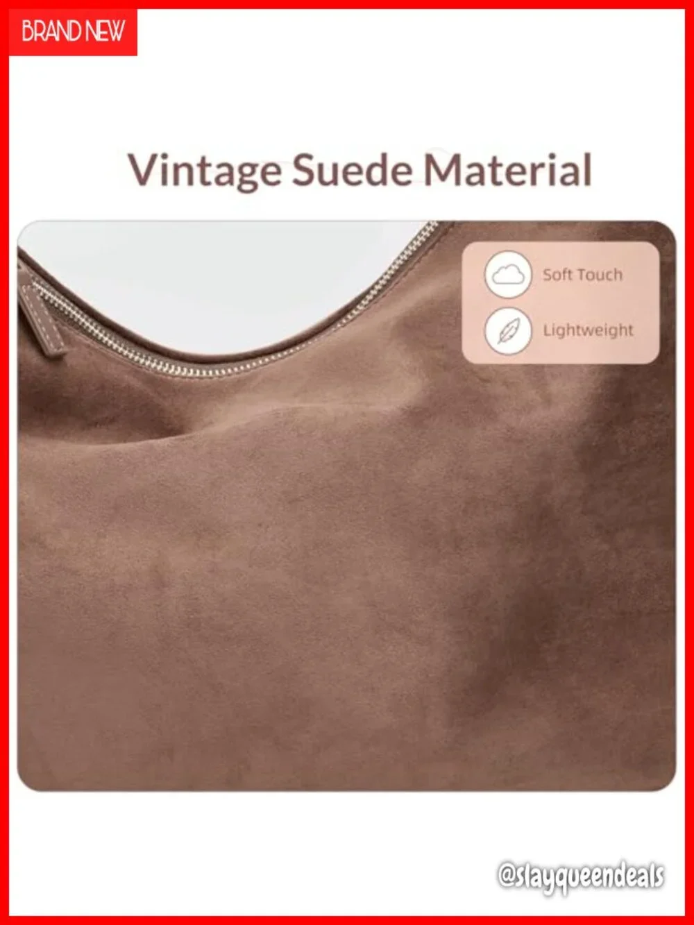 Slouchy Suede Hobo Bag Adjustable Strap